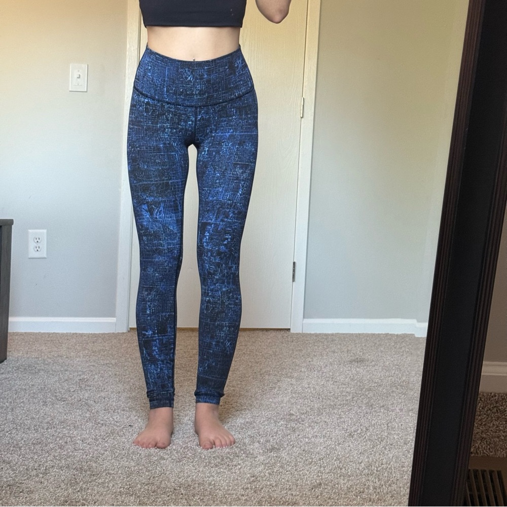 LuLulemon Athletic Women’s Yoga Athletic Leggings Blue Size 4 waist control
